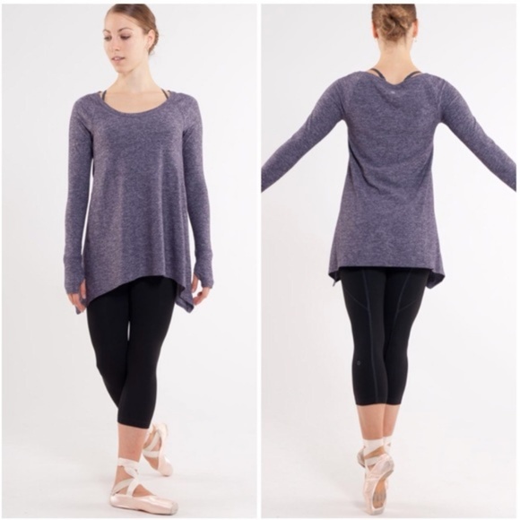 lululemon athletica Tops - Lululemon Rehearsal Long Sleeve Black Swan 6